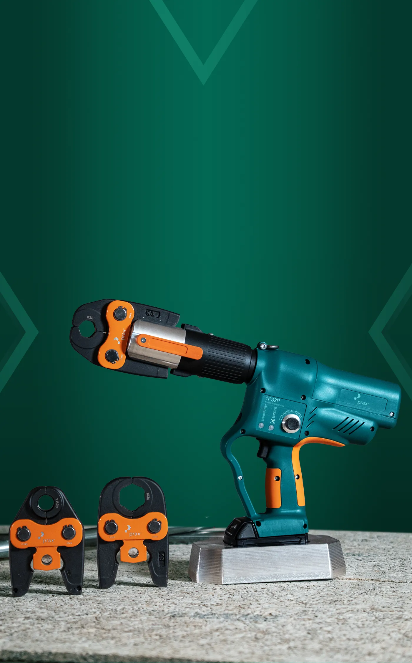 Pressbacken und Pressmaschine 32 kn