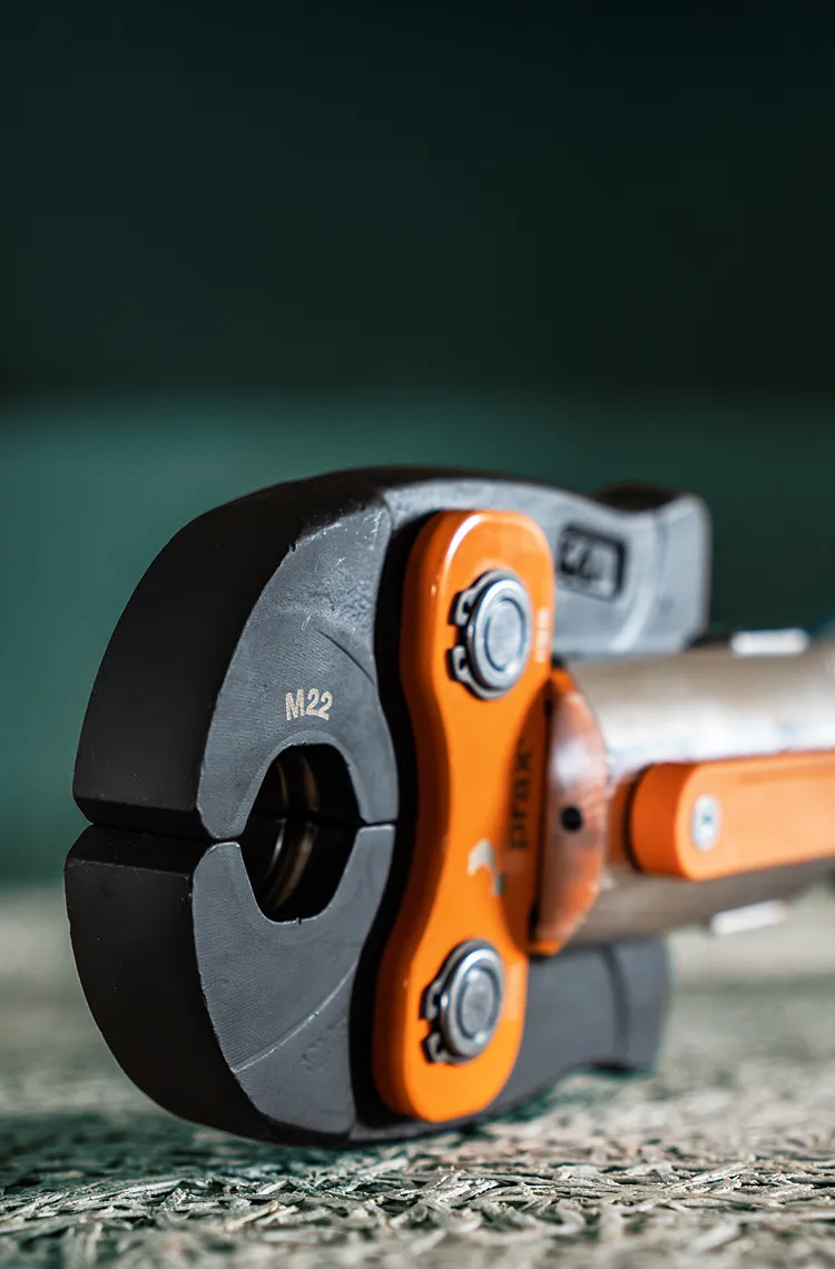 Nahaufnahme einer Pressbacke